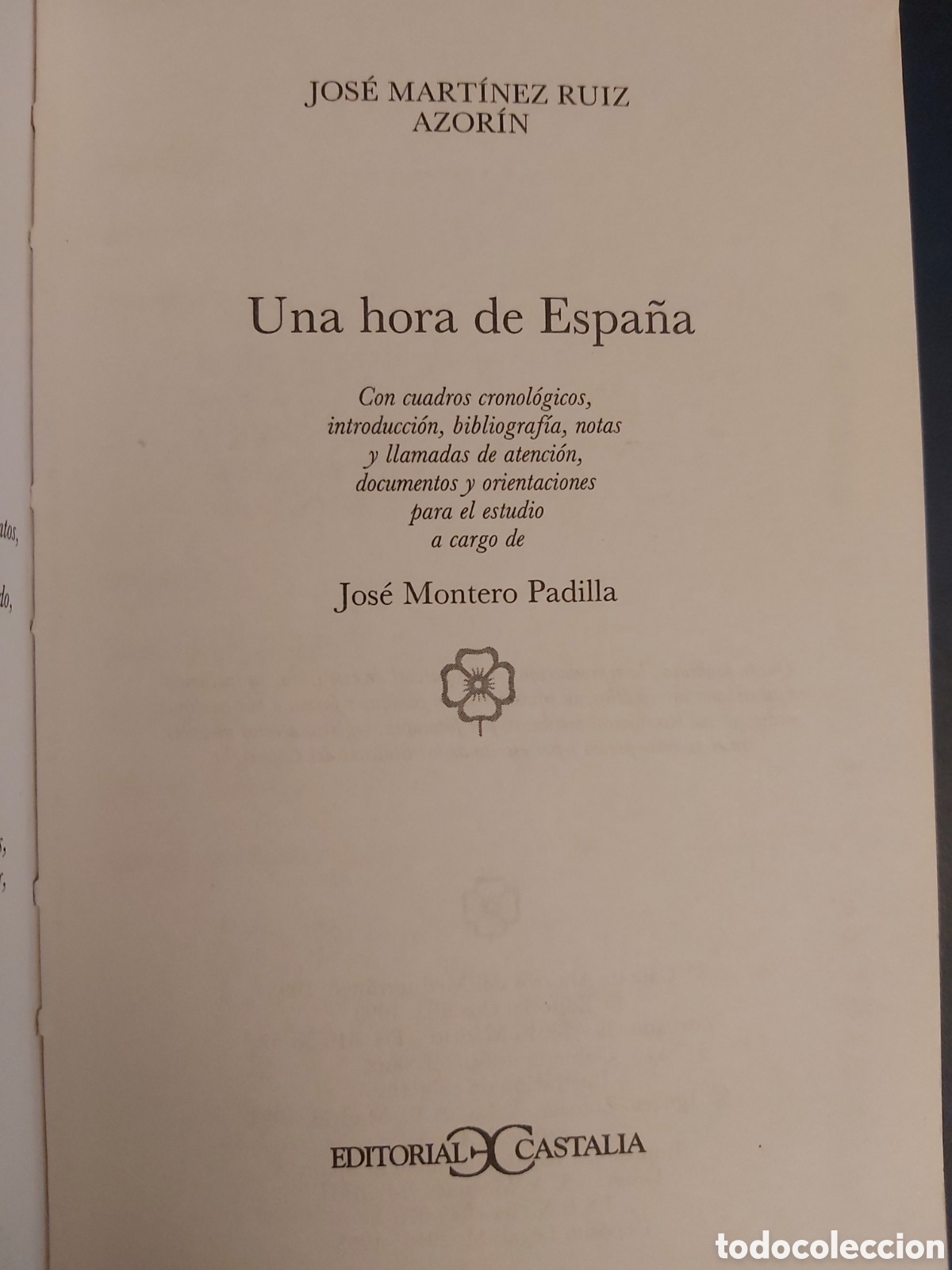 Libros de segunda mano: UNA HORA DE ESPA&Ntilde;A $ AZOR&Iacute;N $ CASTALIA DID&Aacute;CTICA $ 1993 - Foto 3