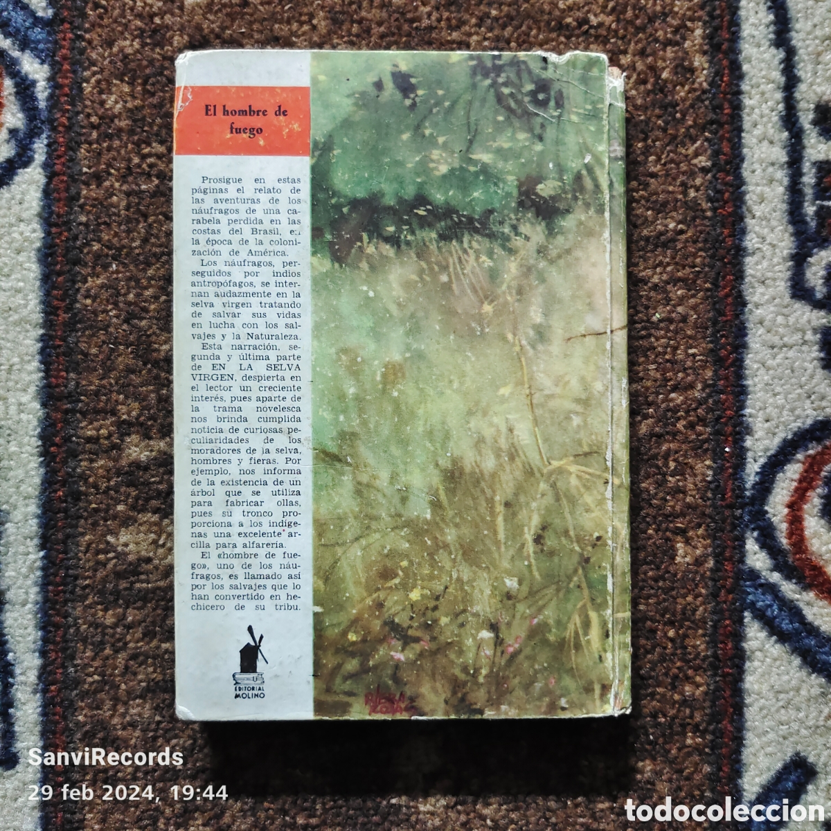 Libros de segunda mano: SALGARI N&deg; 39: EL HOMBRE DE FUEGO (E. SALGARI) (EDITORIAL MOLINO) - Foto 2