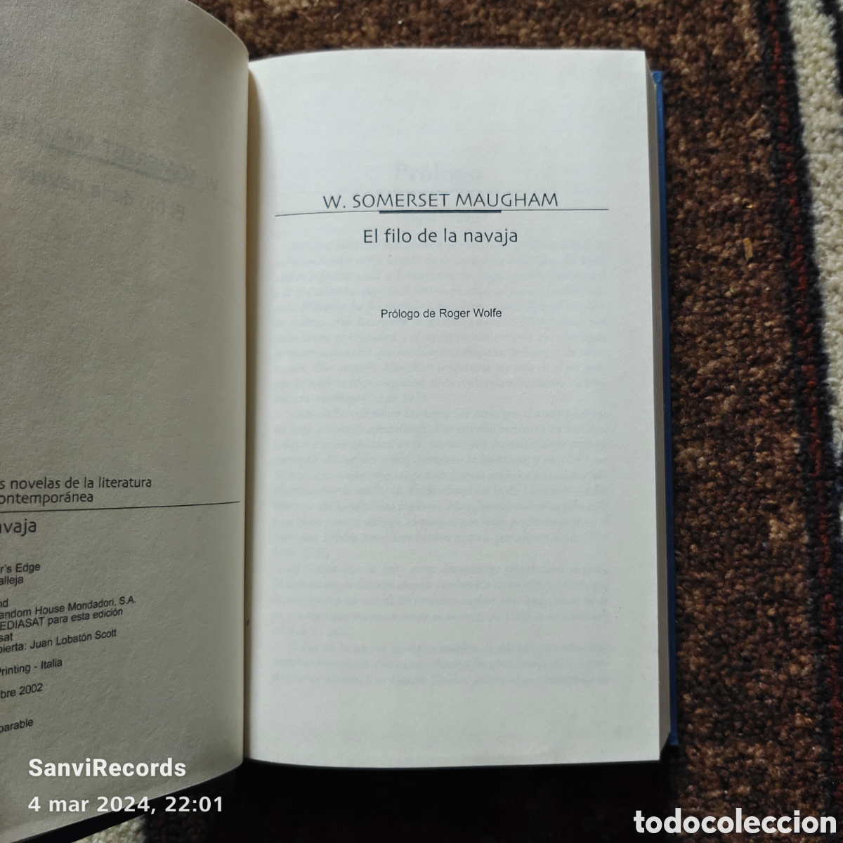Libros de segunda mano: EL FILO DE LA NAVAJA (W. SOMERSET MAUGHAM) - Foto 2