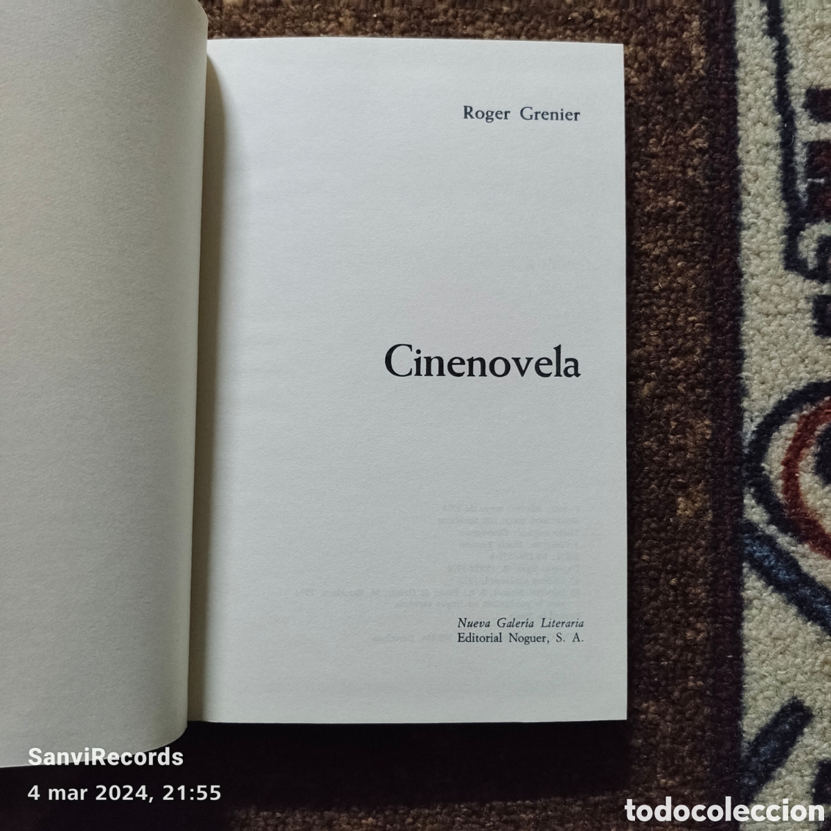 Libros de segunda mano: CINENOVELA (ROGER GRENIER) (NOGUER) - Foto 2