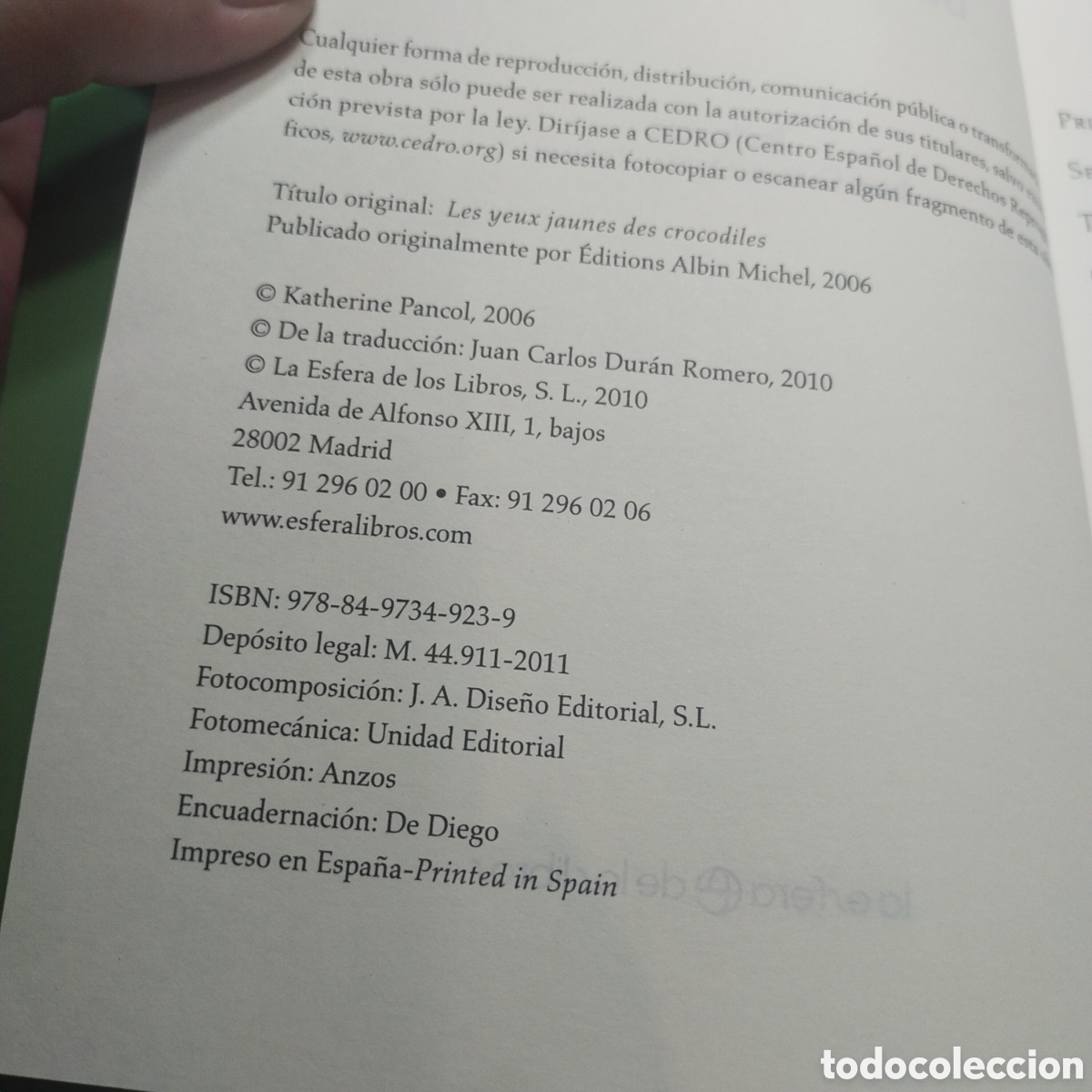 Libros de segunda mano: Los ojos amarillos de los cocodrilos. Completo - Foto 3