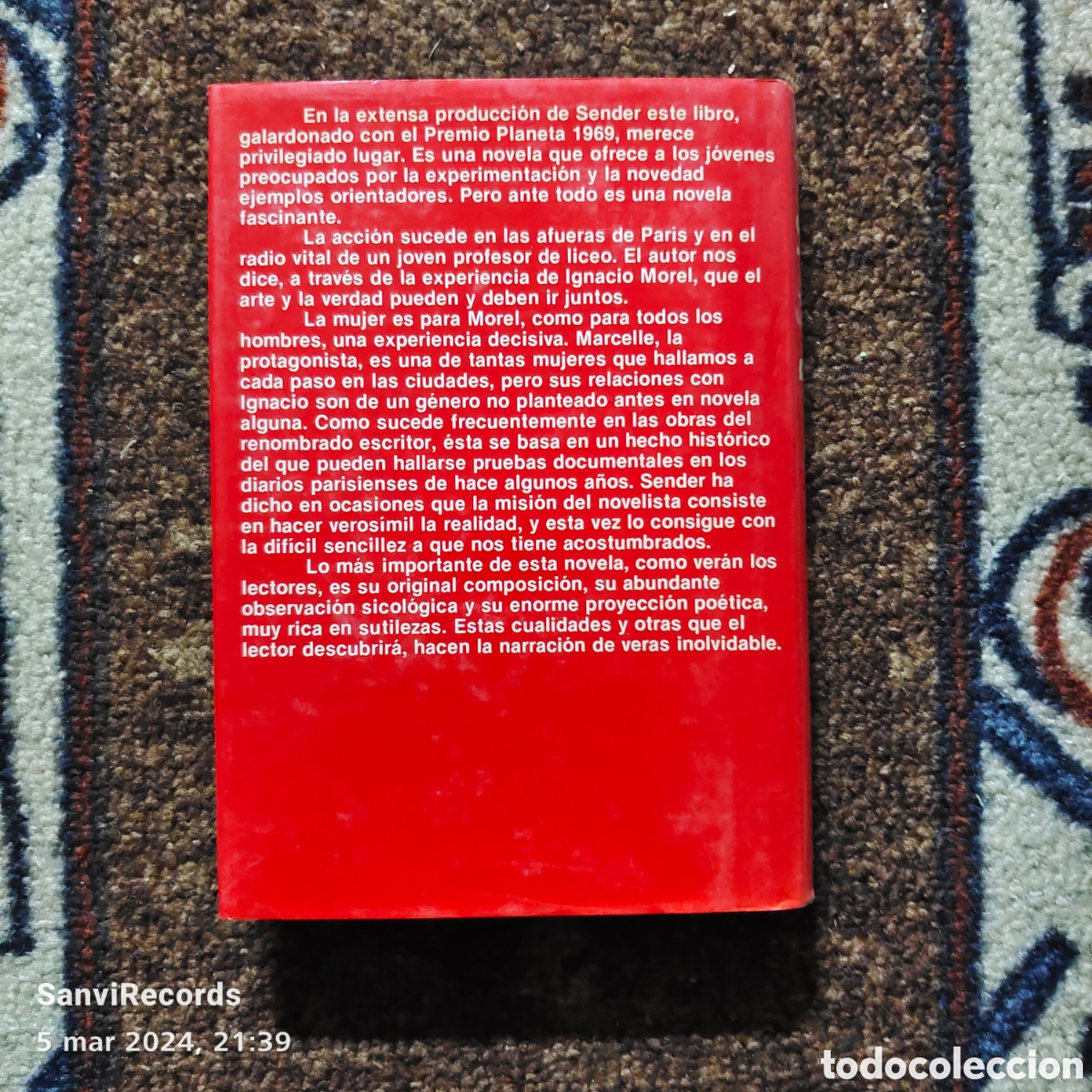 Libros de segunda mano: EN LA VIDA DE IGNACIO MOREL (RAM&Oacute;N J. SENDER) (PREMIO PLANETA 1969) - Foto 2