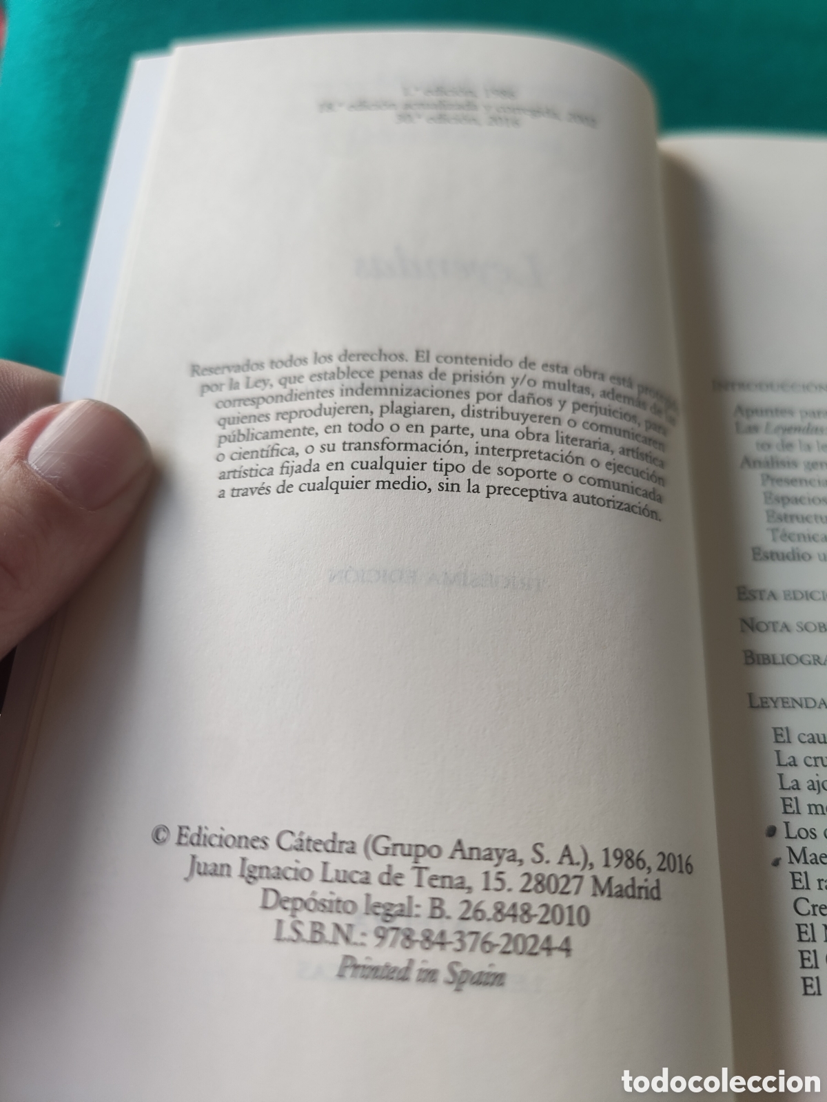 Libros de segunda mano: LEYENDAS. GUSTAVO ADOLFO B&Eacute;CQUER. CATEDRA. LETRAS HISP&Aacute;NICAS. 2016. - Foto 4
