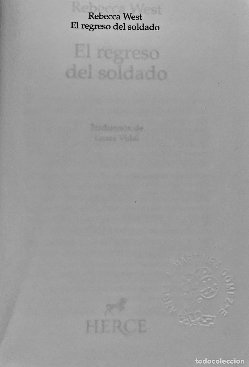 Libros de segunda mano: EL REGRESO DEL SOLDADO. Rebecca West. EDITORIAL HERCE. - Foto 3