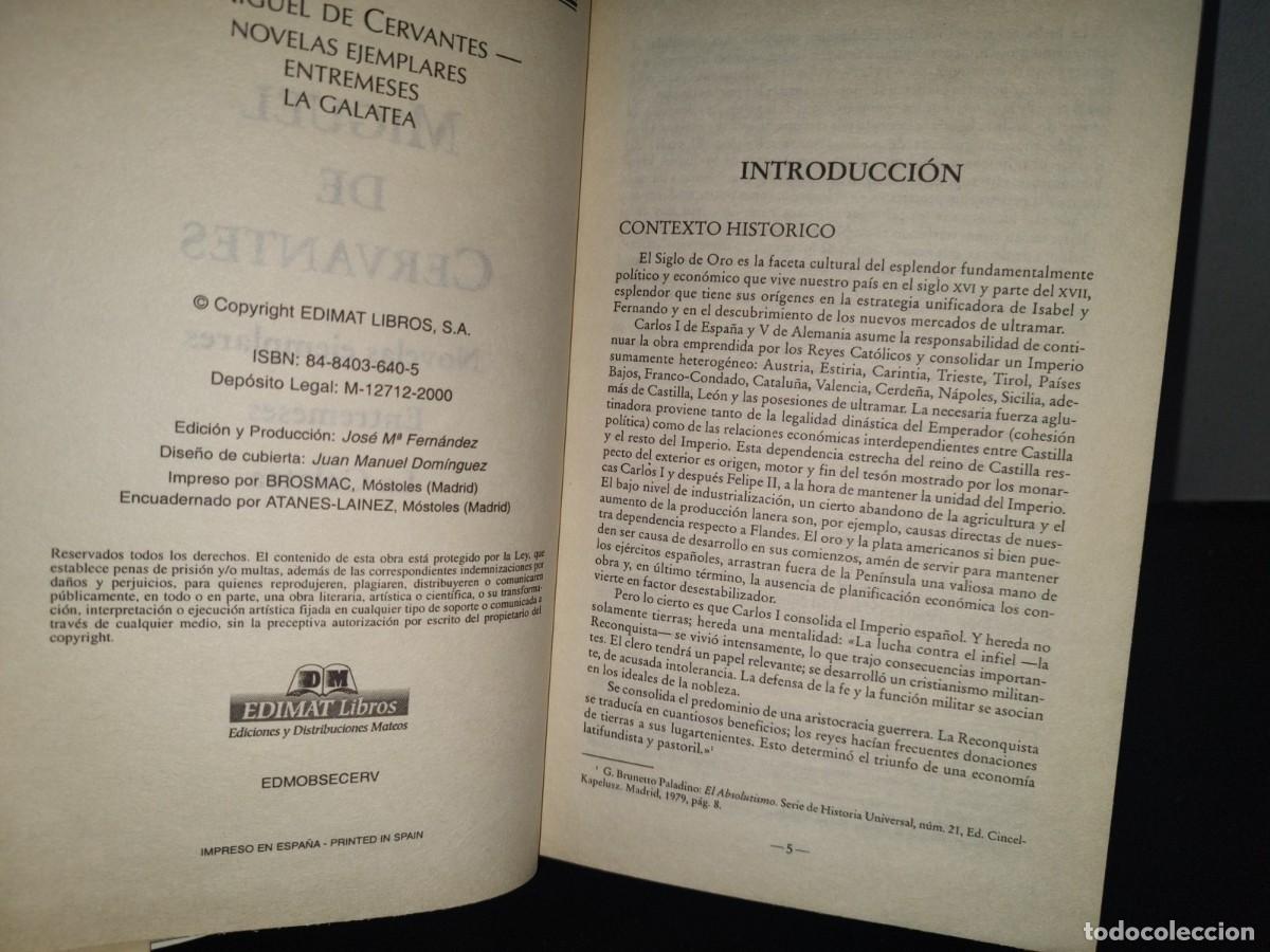 Libros de segunda mano: 94- OBRAS SELECTAS. MIGUEL DE CERVANTES - EDIMAT LIBROS - 2000 - Foto 5