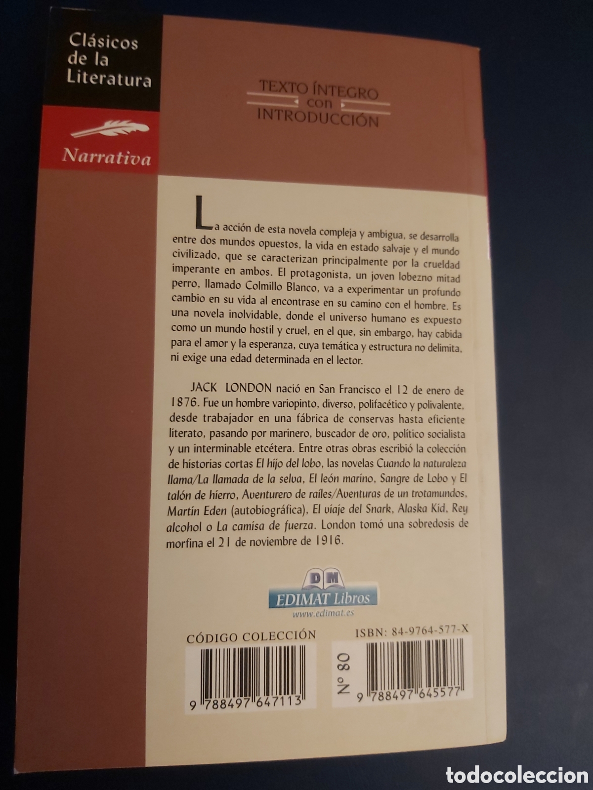 Libros de segunda mano: COLMILLO BLANCO $ JACK LONDON $ EDIMAT LIBROS $ 2005 - Foto 8
