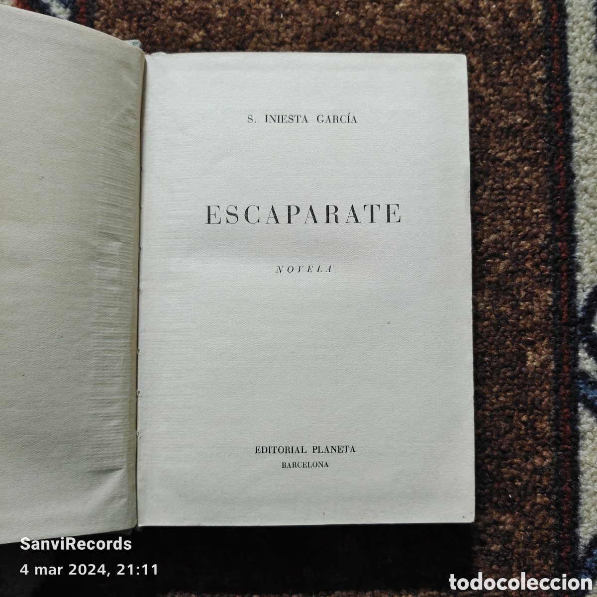 Libros de segunda mano: ESCAPARATE (S. INIESTA GARC&Iacute;A) (PLANETA) - Foto 2
