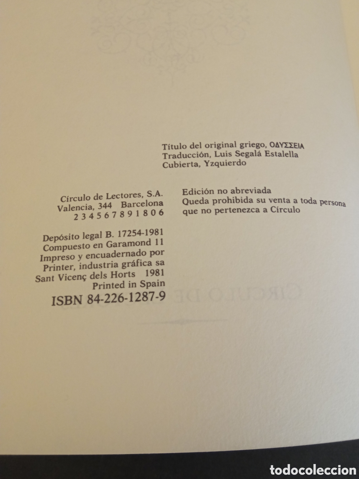 Libros de segunda mano: Libro Odisea, de Homero - Foto 5