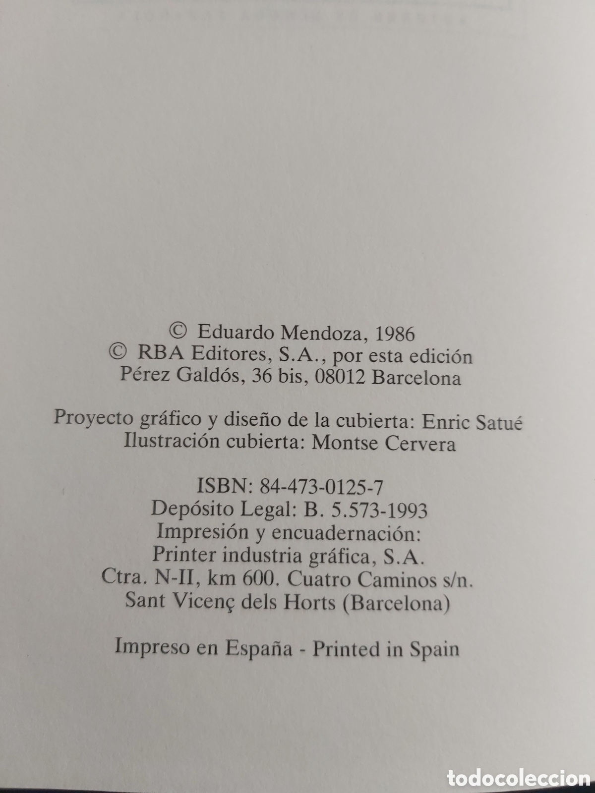 Libros de segunda mano: LA CIUDAD DE LOS PRODIGIOS $ EDUARDO MENDOZA $ RBA # 1986 - Foto 4