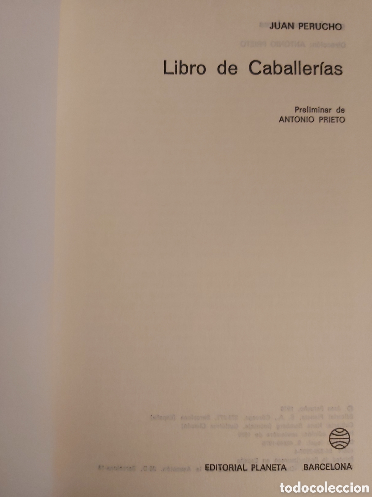 Libros de segunda mano: LIBRO DE CABALLER&Iacute;AS $ JUAN PERUCHO $ PLANETA $ 1976 - Foto 3