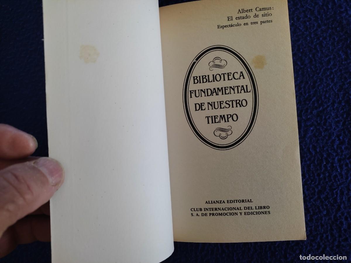 Libros de segunda mano: El Estado de Sitio Albert Camus Ed. Alianza Editorial 1985 - Foto 3