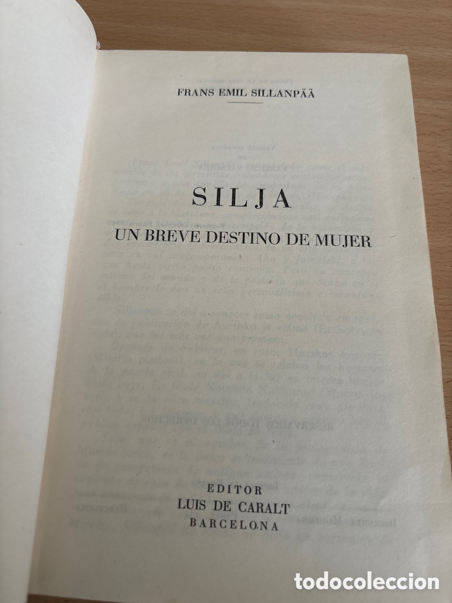 Libros de segunda mano: Libro Silja. Un breve destino de Mujer. - Foto 4