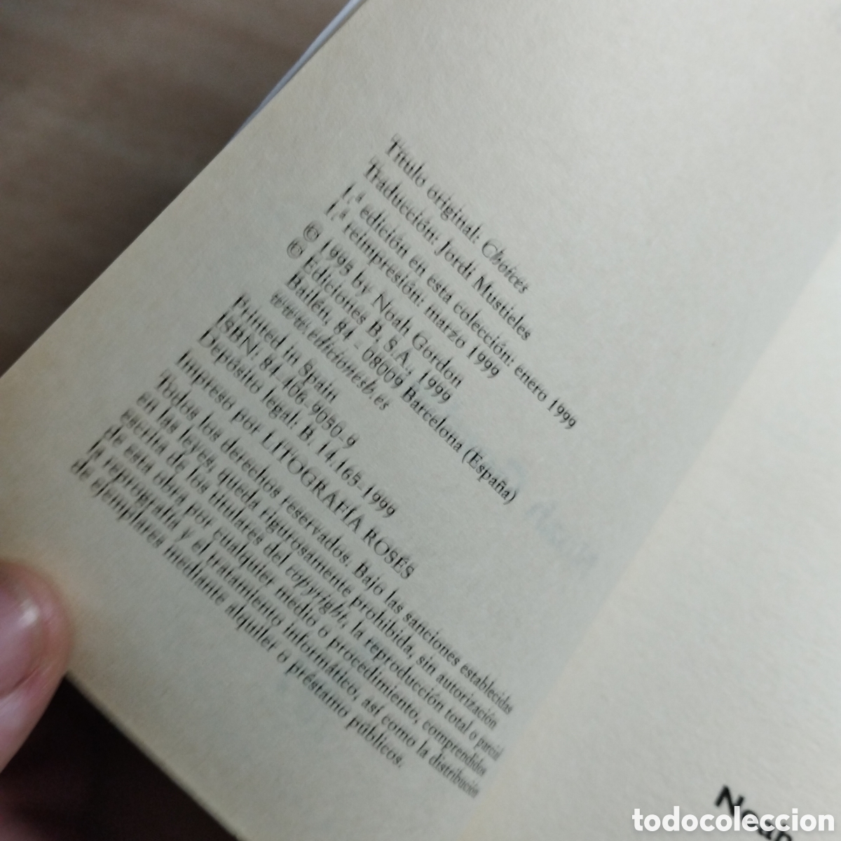 Libros de segunda mano: La Doctora Cole. Noah Gordon.1999. ediciones B. - Foto 5