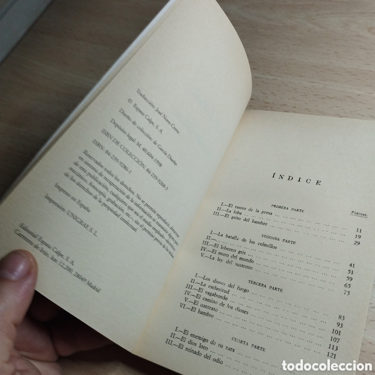 Libros de segunda mano: Colmillo Blanco. Jack London. 1998. Espasa - Foto 6