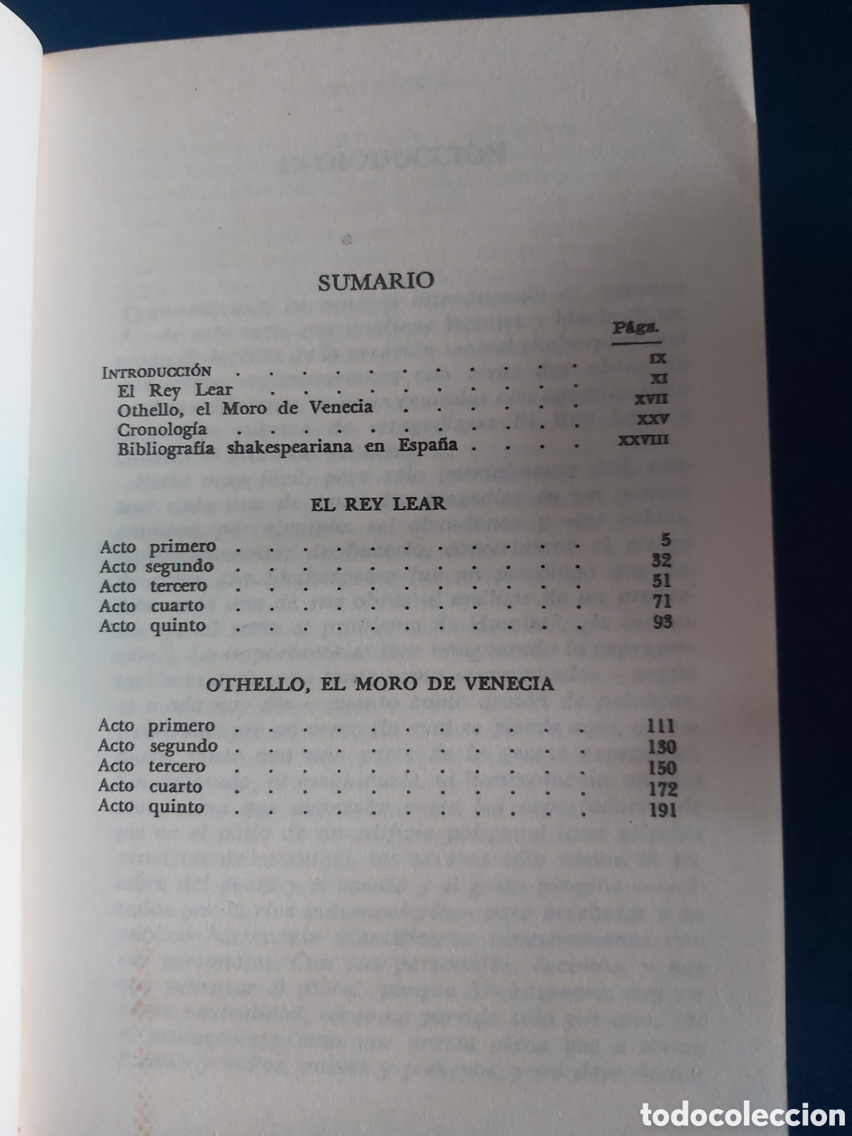 Libros de segunda mano: EL REY LEAR / OTHELLO # SHAKESPEARE # PLANETA 1983 - Foto 5