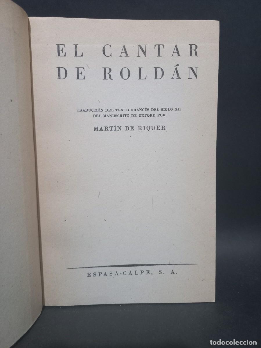 Libros de segunda mano: MART&Iacute;N DE RIQUER - EL CANTAR DE ROOLD&Aacute;N - 1960 - Foto 2