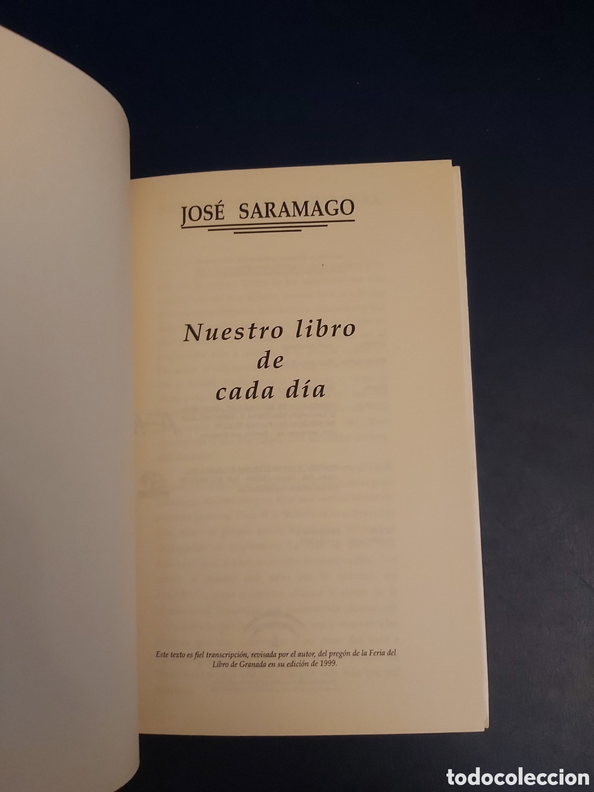 Libros de segunda mano: NUESTRO LIBRO DE CADA D&Iacute;A # JOS&Eacute; SARAMAGO # JUNTA DE ANDALUC&Iacute;A 2001 - Foto 4
