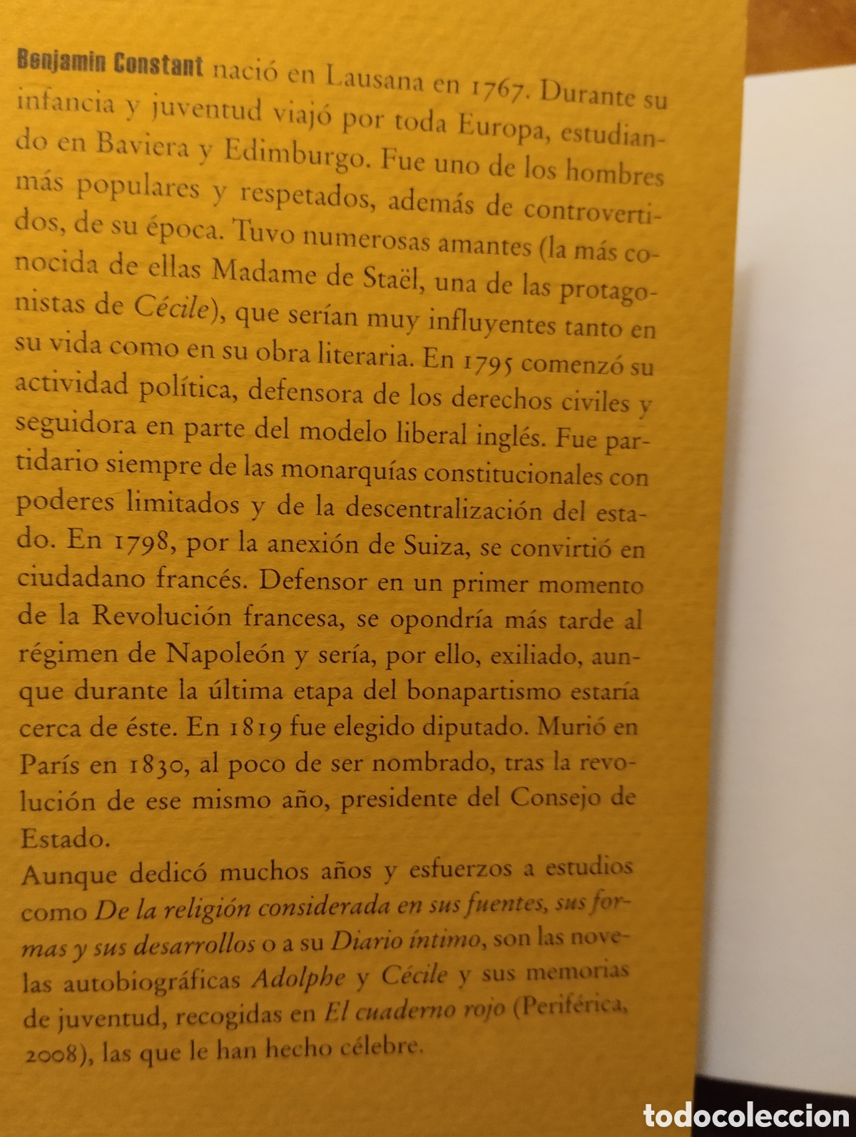 Libros de segunda mano: C&eacute;cile, Benjamin Constant, Perif&eacute;rica - Foto 2