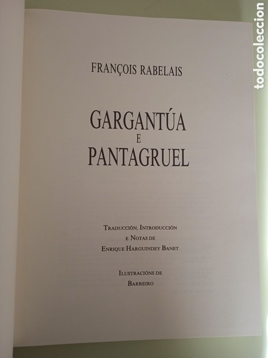 Libros de segunda mano: Gargant&uacute;a e Pantagruel. Fran&ccedil;ois Rabelais. - Foto 3