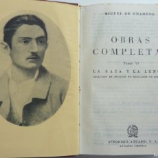 Libros de segunda mano: MIGUEL DE UNAMUNO. OBRAS COMPLETAS. TOMO VI. LA RAZA Y LA LENGUA. AFRODISIO AGUADO. 1958
