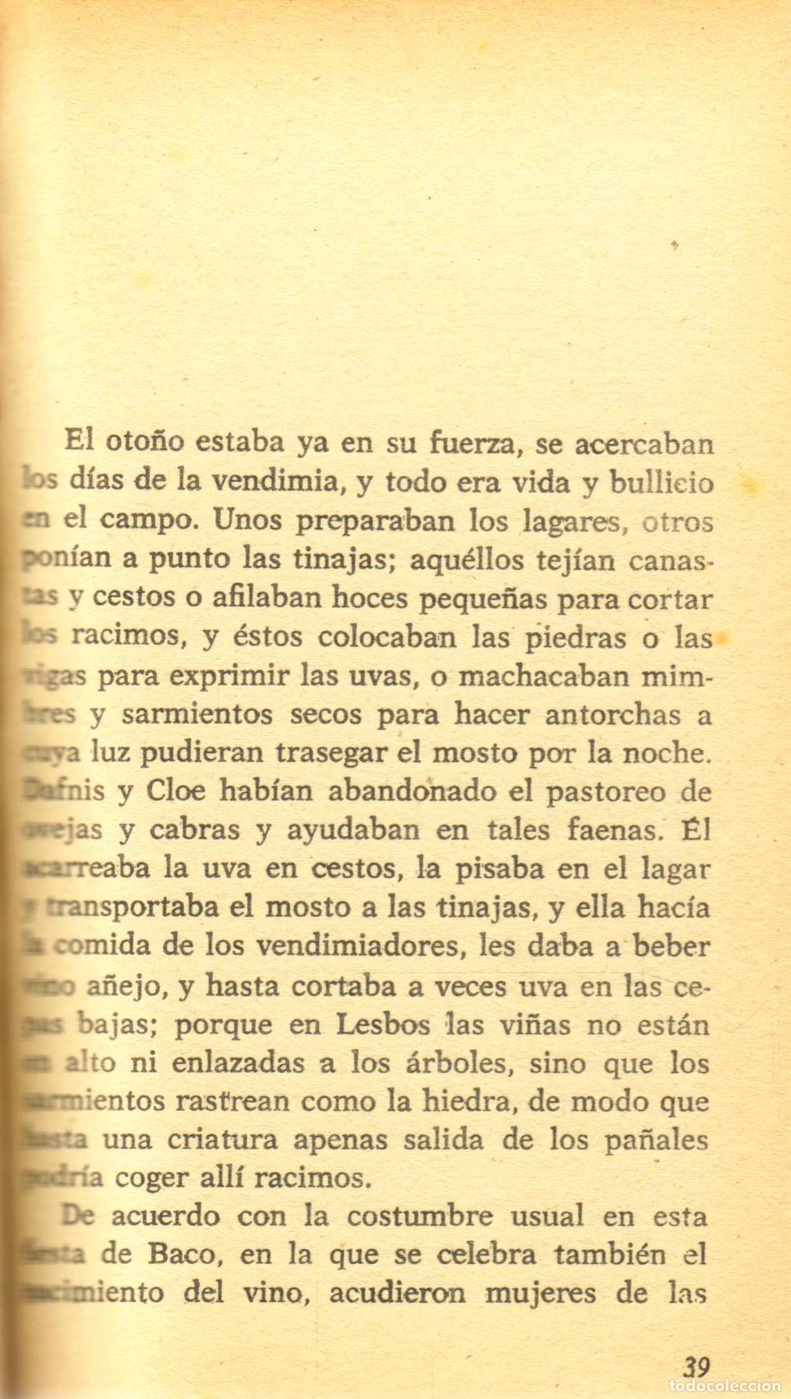 Libros de segunda mano: Dafnis y Cloe - Longo - Foto 2