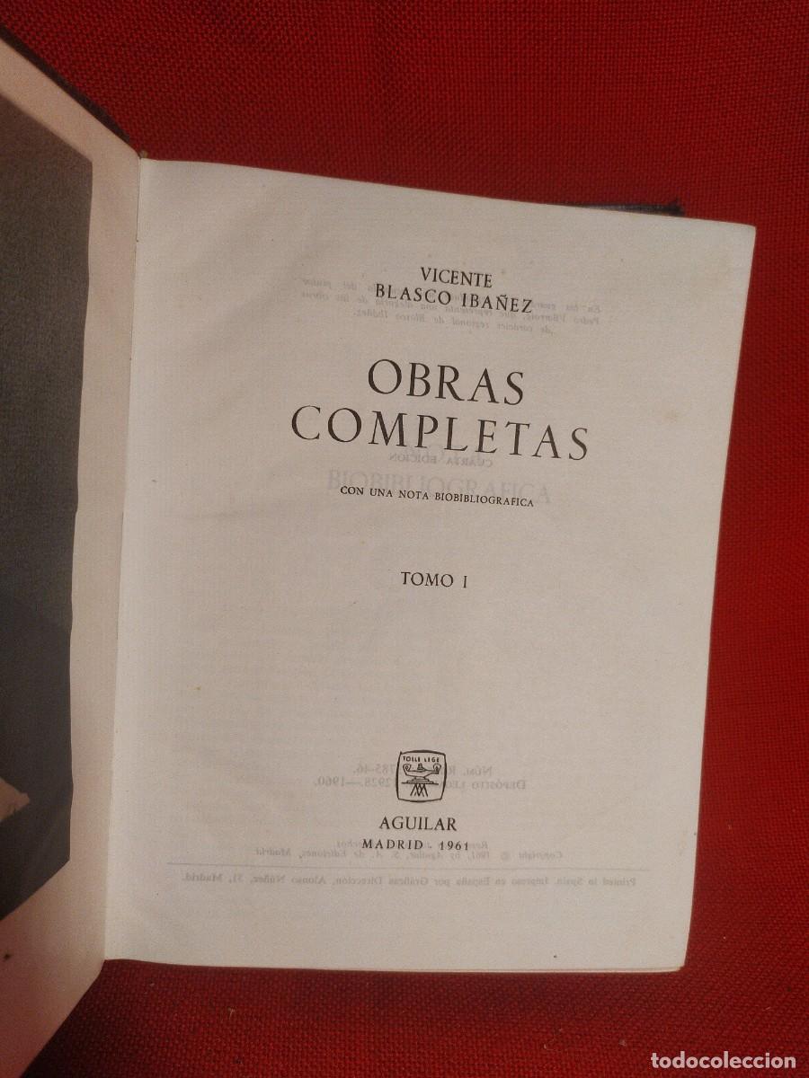 Libros de segunda mano: 1961. Obras completas. Vicente Blasco Ib&aacute;&ntilde;ez. - Foto 3