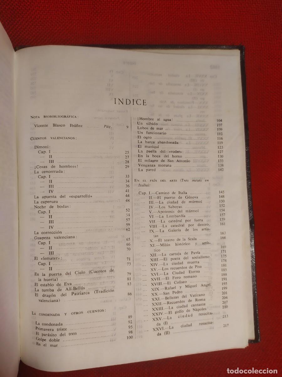 Libros de segunda mano: 1961. Obras completas. Vicente Blasco Ib&aacute;&ntilde;ez. - Foto 5