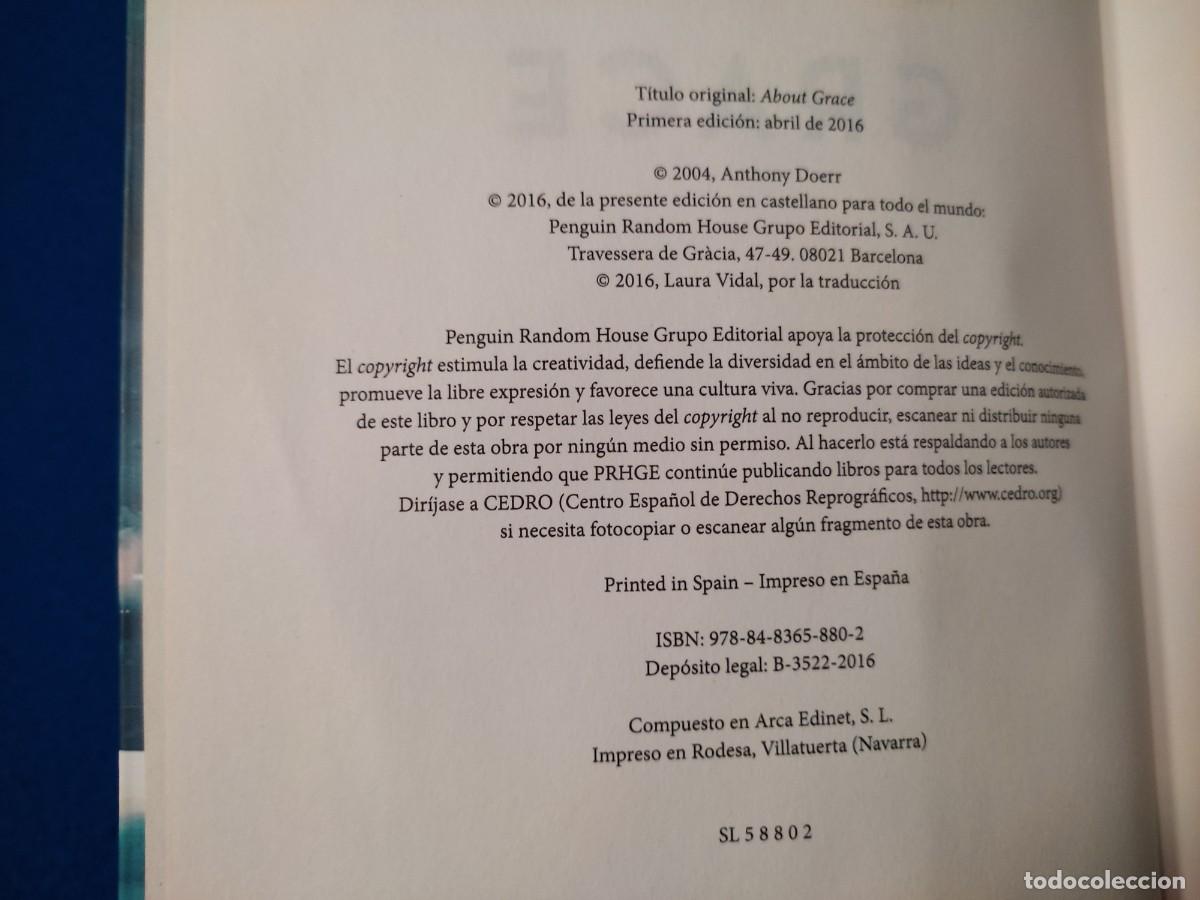 Libros de segunda mano: SOBRE GRACE Anthony Doerr Ed. Random House 2004 - Foto 6