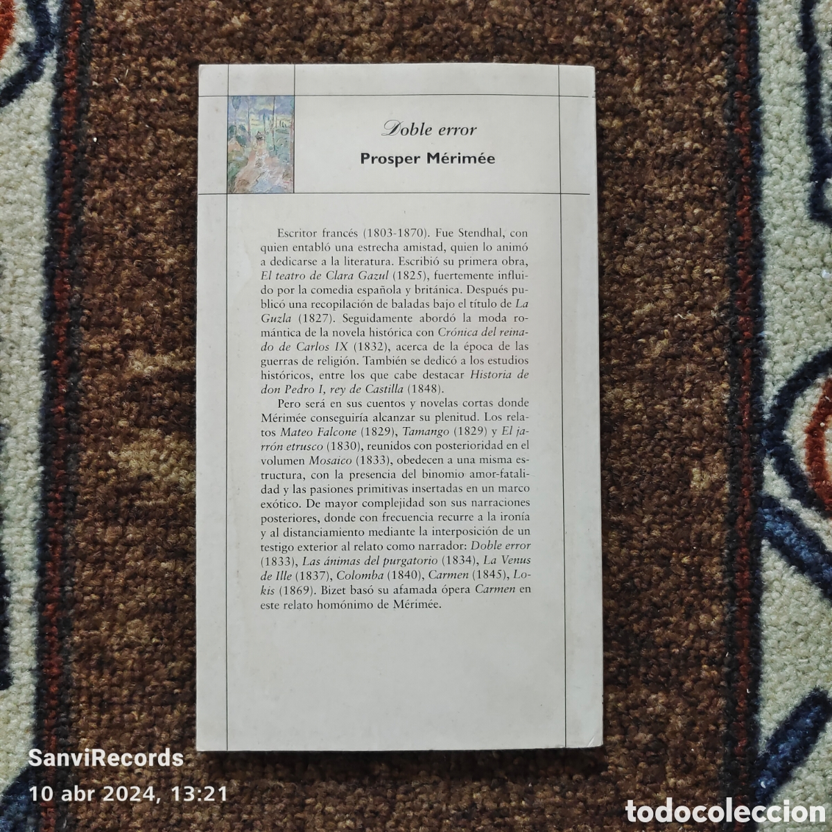 Libros de segunda mano: DOBLE ERROR (PROSPER M&Eacute;RIM&Eacute;E) (GRANDES AUTORES) - Foto 2