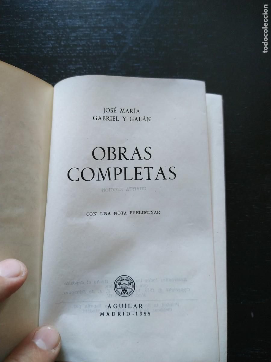 Libros de segunda mano: Obras completas - Gabriel y Gal&aacute;n. Aguilar joya 1955 - Foto 6