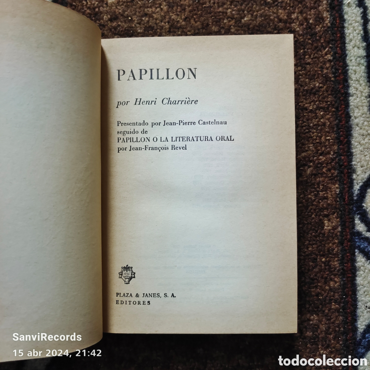 Libros de segunda mano: PAPILLON (HENRI CHARRI&Egrave;RE) (PLAZA & JANES) - Foto 2