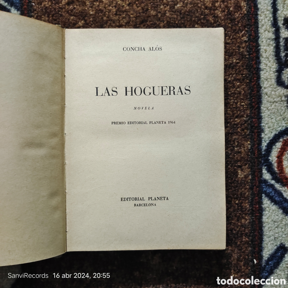 Libros de segunda mano: LAS HOGUERAS (CONCHA AL&Oacute;S) (PREMIO PLANETA 1964) - Foto 2