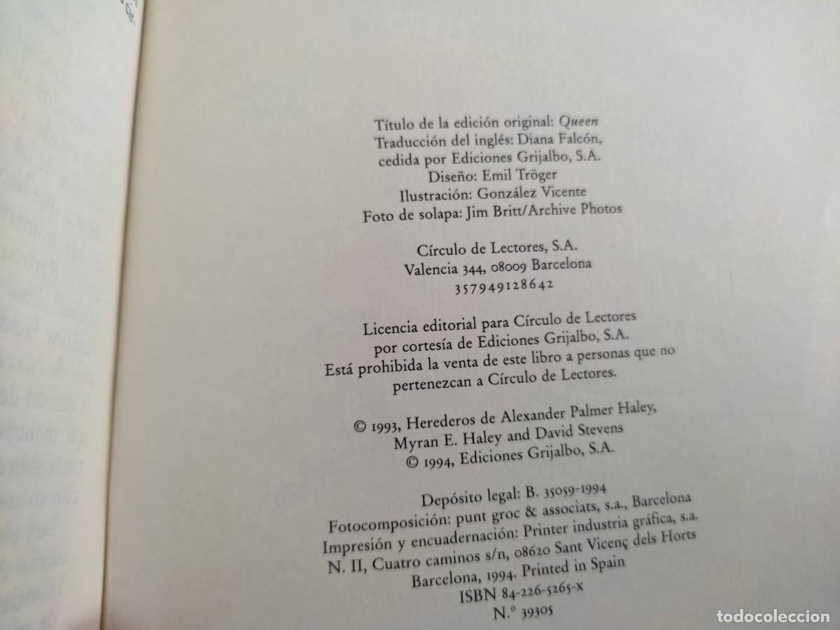 Libros de segunda mano: QUEEN Alex Haley y David Stevens C&iacute;rculo de Lectores 1994 - Foto 6