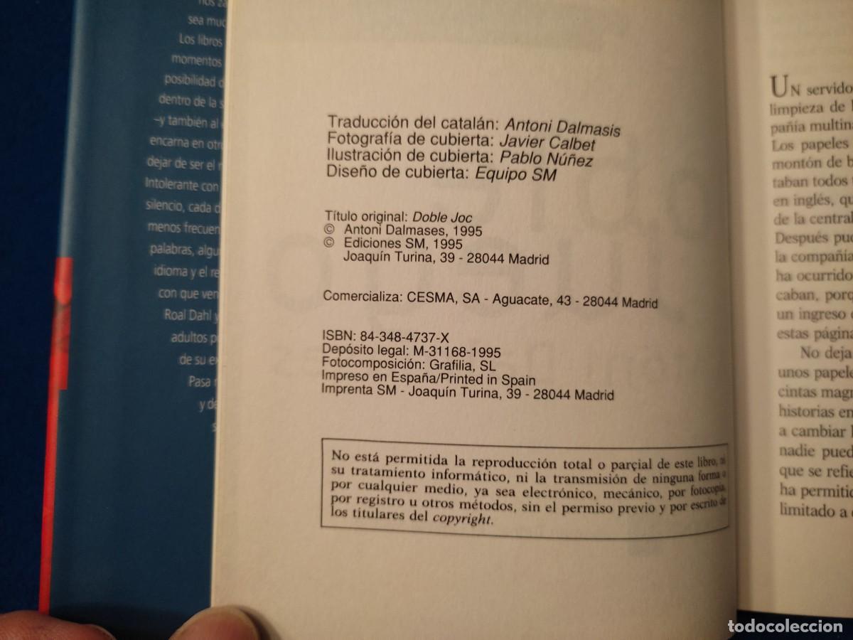 Libros de segunda mano: Doble Juego Antoni Dalmases Ediciones SM 1995 - Foto 8