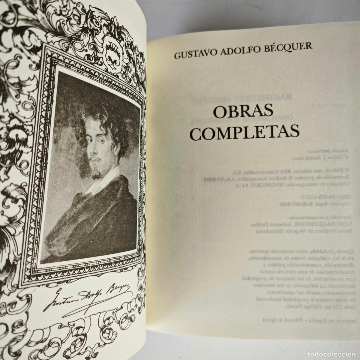 Libros de segunda mano: Becquer, Gustavo Adolfo. Obras completas. Aguilar. 2005. - Foto 2