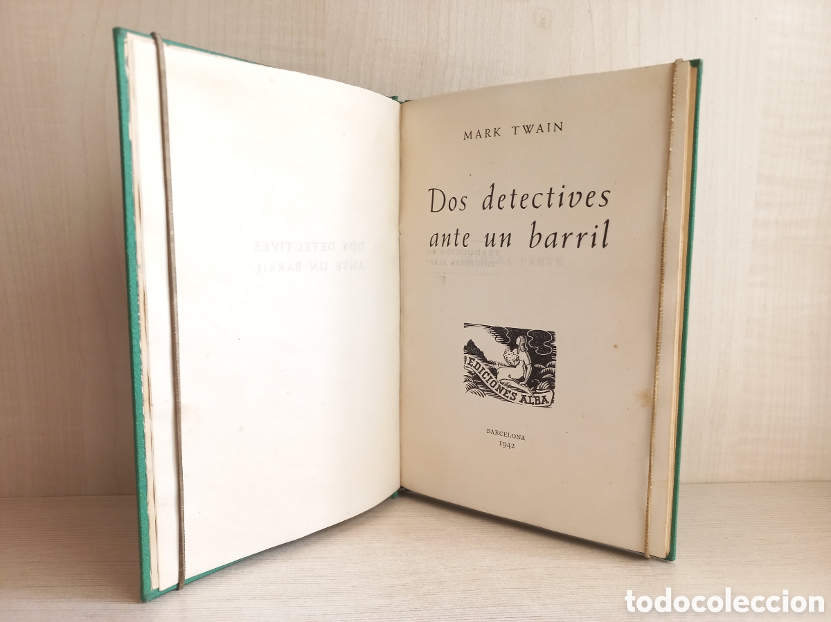 Libros de segunda mano: Dos detectives ante un barril. Mark Twain. Ediciones Alba, 1942. - Foto 5