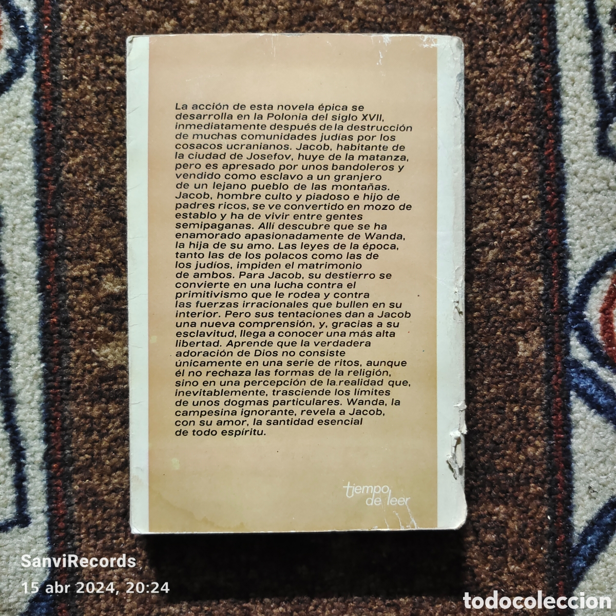 Libros de segunda mano: EL ESCLAVO (ISAAC BASHEVIS SINGER) (TIEMPO DE LEER) - Foto 2