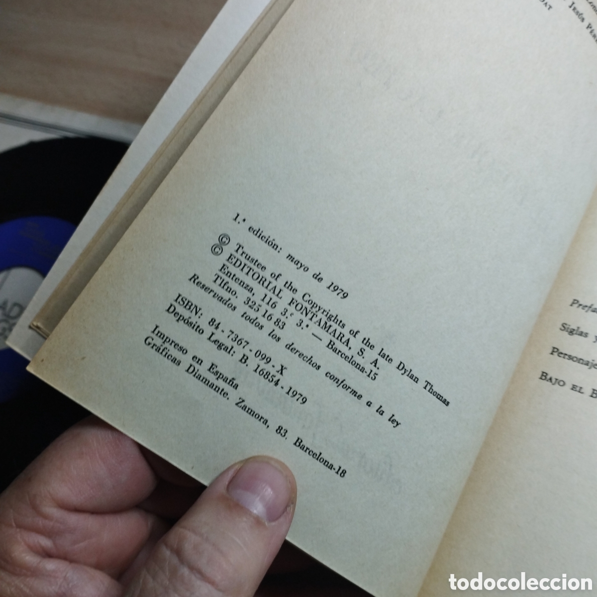 Libros de segunda mano: Bajo el bosque l&aacute;cteo. Dylan Thomas. 1979. Editorial Fontamara 1&ordf; Edici&oacute;n - Foto 6