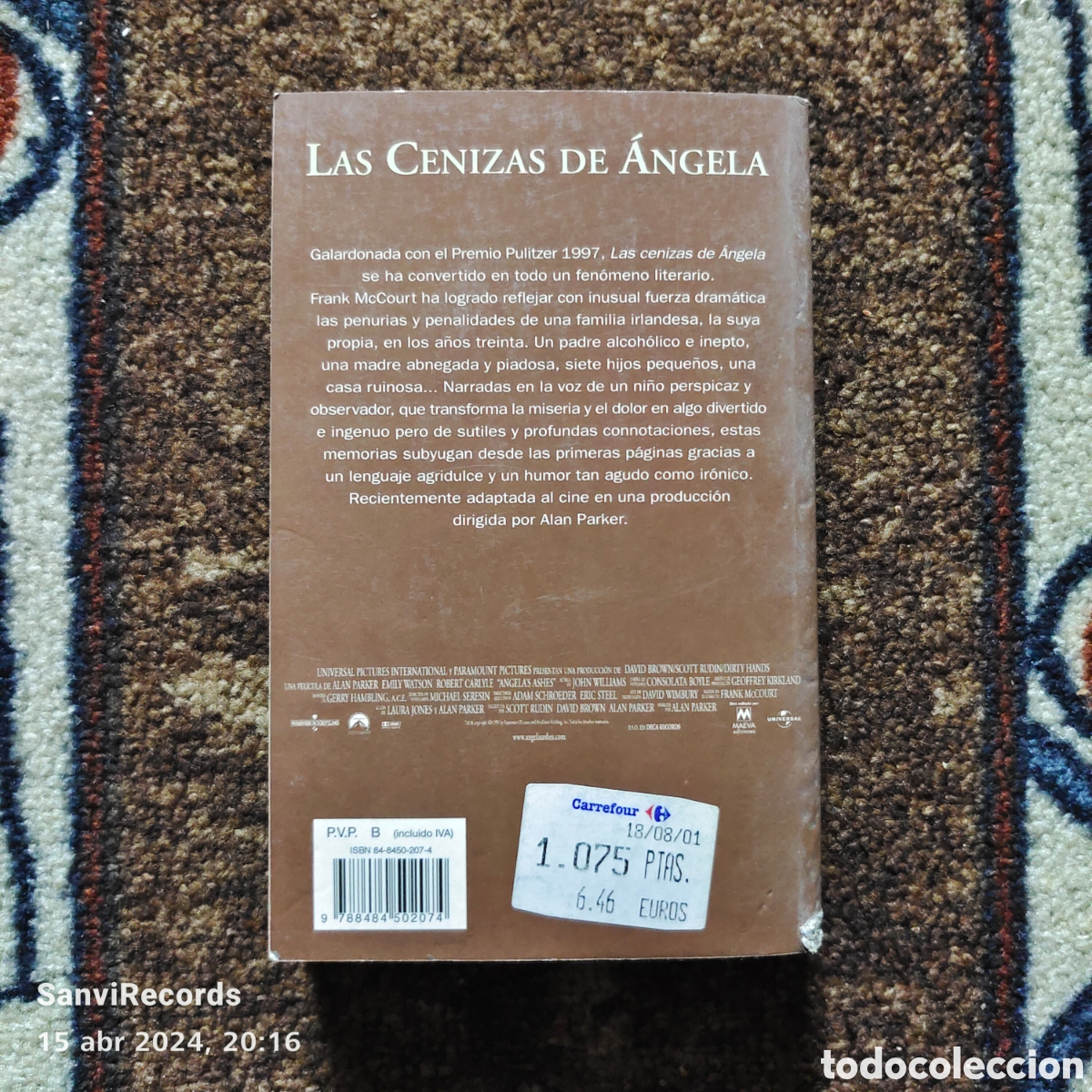 Libros de segunda mano: LAS CENIZAS DE &Aacute;NGELA (FRANK MCCOURT) (DEBOLSILLO) - Foto 2