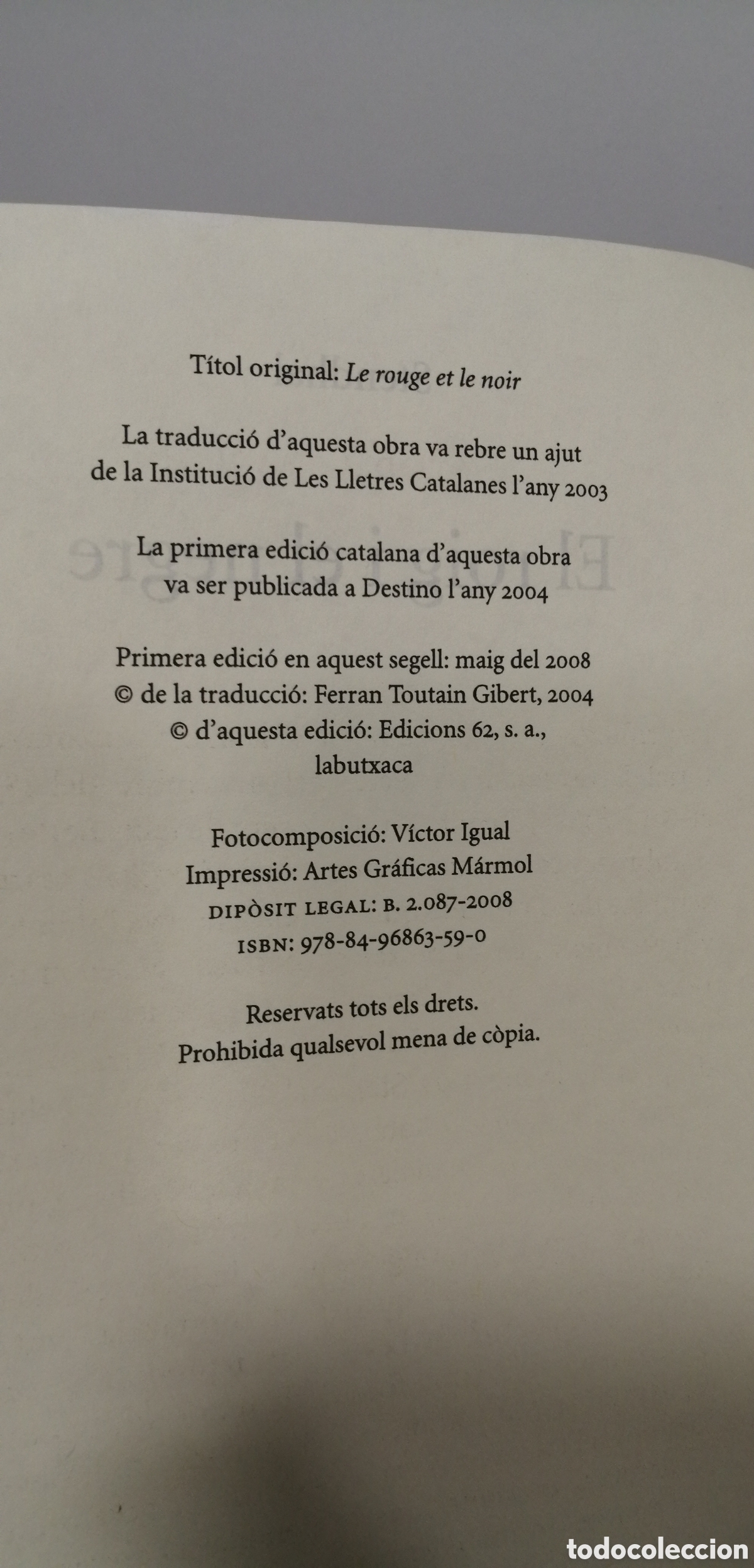 Libros de segunda mano: El roig i el negre Stendhal La butxaca Primera edici&oacute; - Foto 6