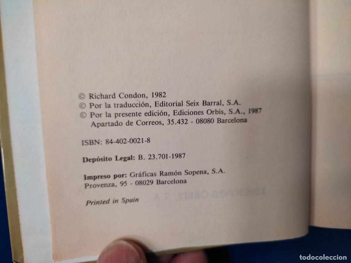 Libros de segunda mano: El Honor de los Prizzi Richard Condon Editorial Orbis 1988 - Foto 6