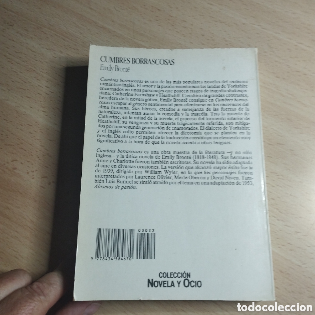 Libros de segunda mano: Cumbres Borrascosas. Emily Bront&euml;. 1987 Salvat - Foto 2