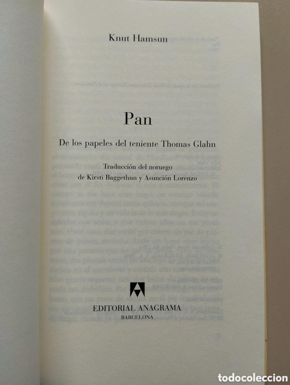 Libros de segunda mano: KNUT HAMSUN PAN ANAGRAMA 2006 - Foto 5