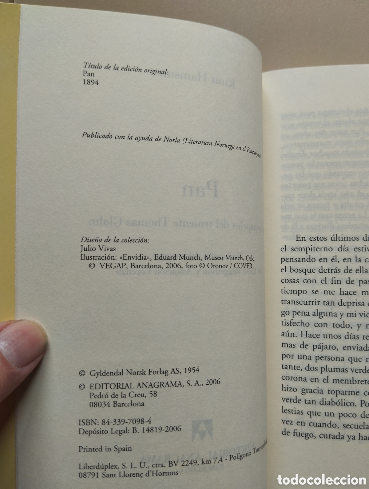 Libros de segunda mano: KNUT HAMSUN PAN ANAGRAMA 2006 - Foto 6