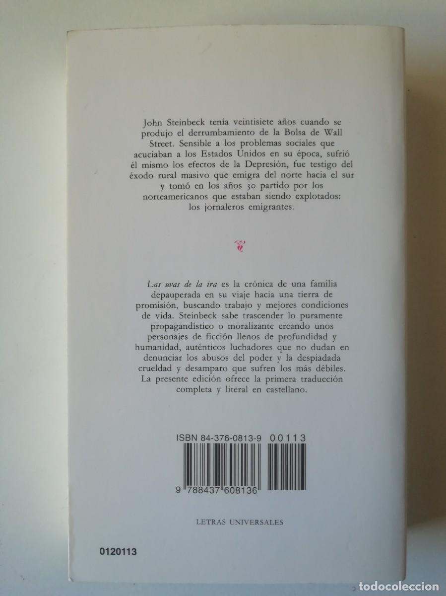 Libros de segunda mano: LAS UVAS DE LA IRA - JOHN STEINBECK - ED. C&Aacute;TEDRA 2005 - Foto 2