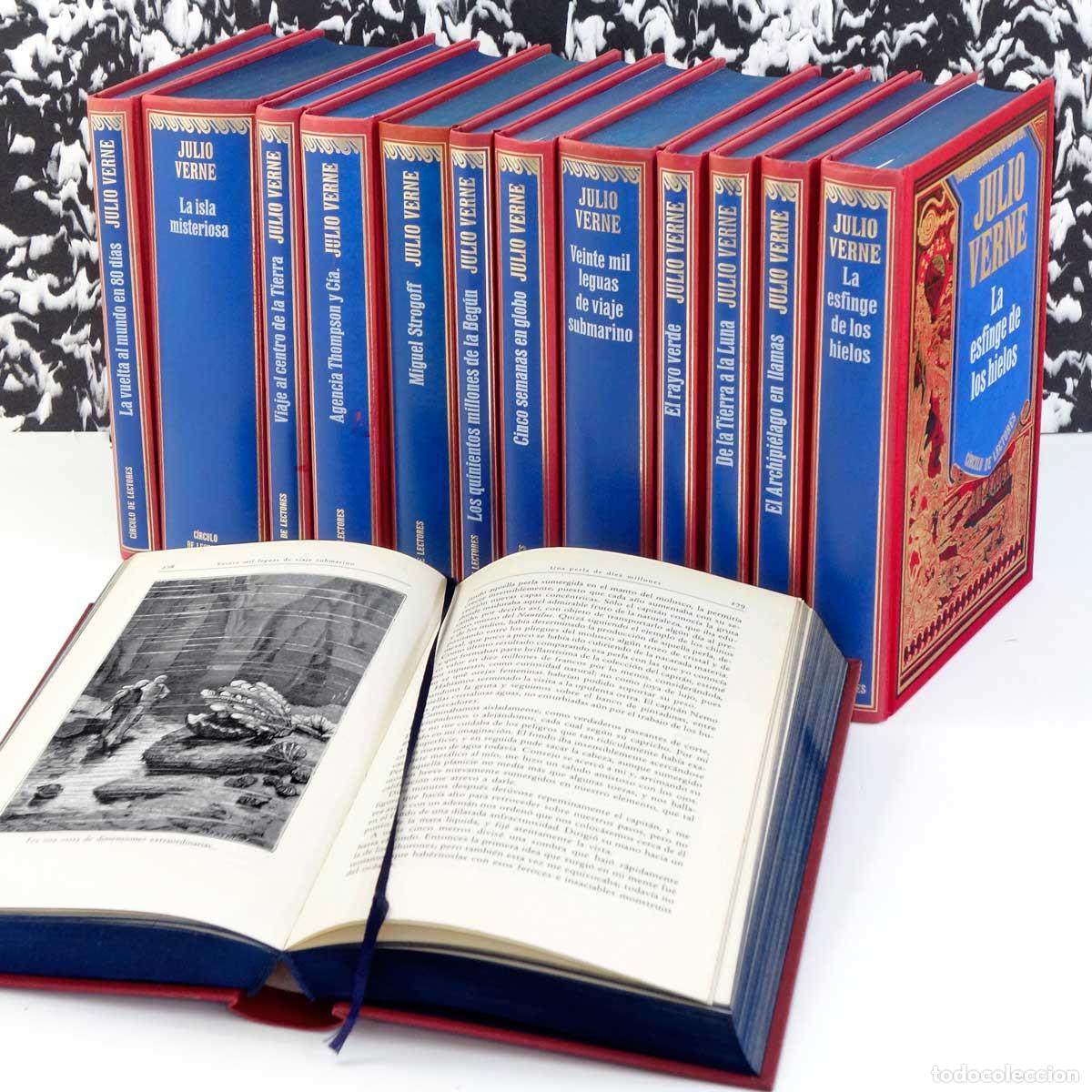 Libros de segunda mano: JULIO VERNE. COLECCI&Oacute;N COMPLETA 12 TOMOS CIRCULO LECTORES - Foto 1