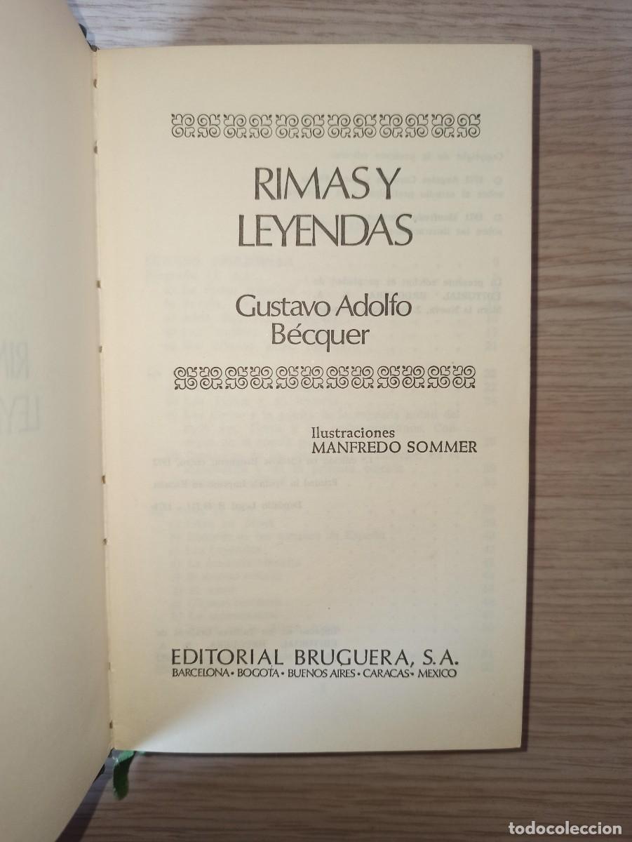 Libros de segunda mano: &rdquo;Rimas y leyendas&rdquo; de G. A. Becquer (Ed. Bruguera) 1971 - Foto 3