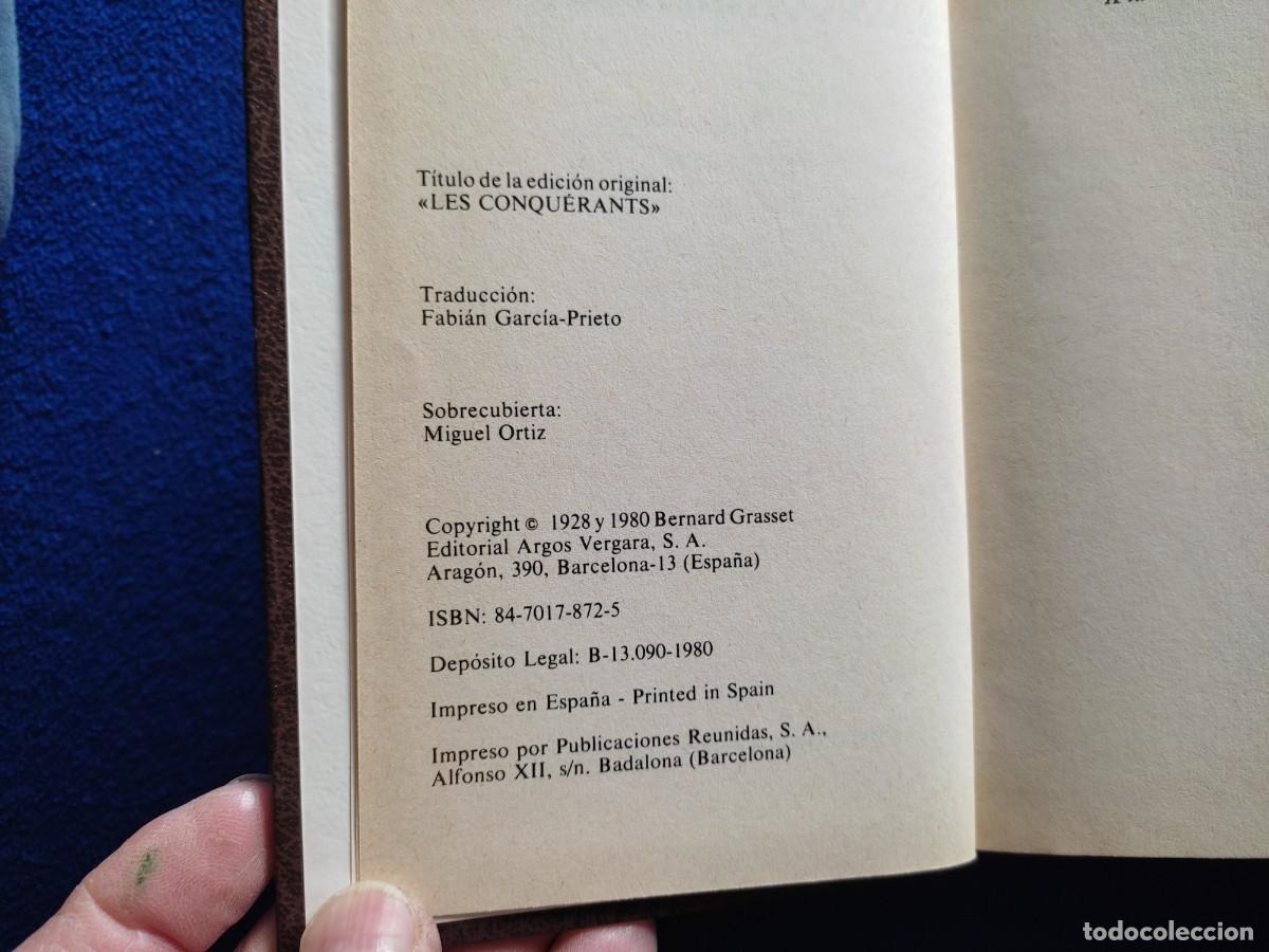 Libros de segunda mano: Los Conquistadores Andr&eacute; Malraux Ed. Argos Vergara 1980 - Foto 4