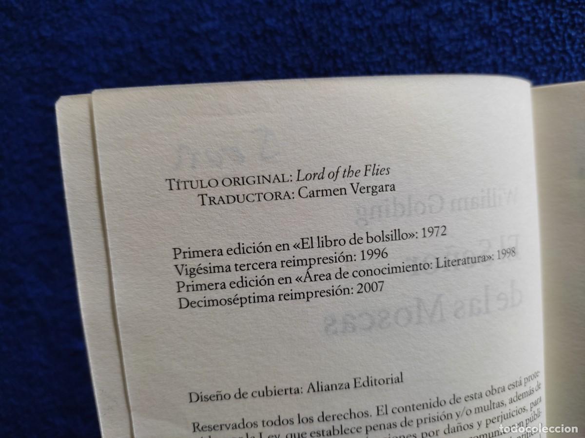 Libros de segunda mano: El Se&ntilde;or de las Moscas William Golding Alianza Editorial 2007 - Foto 6