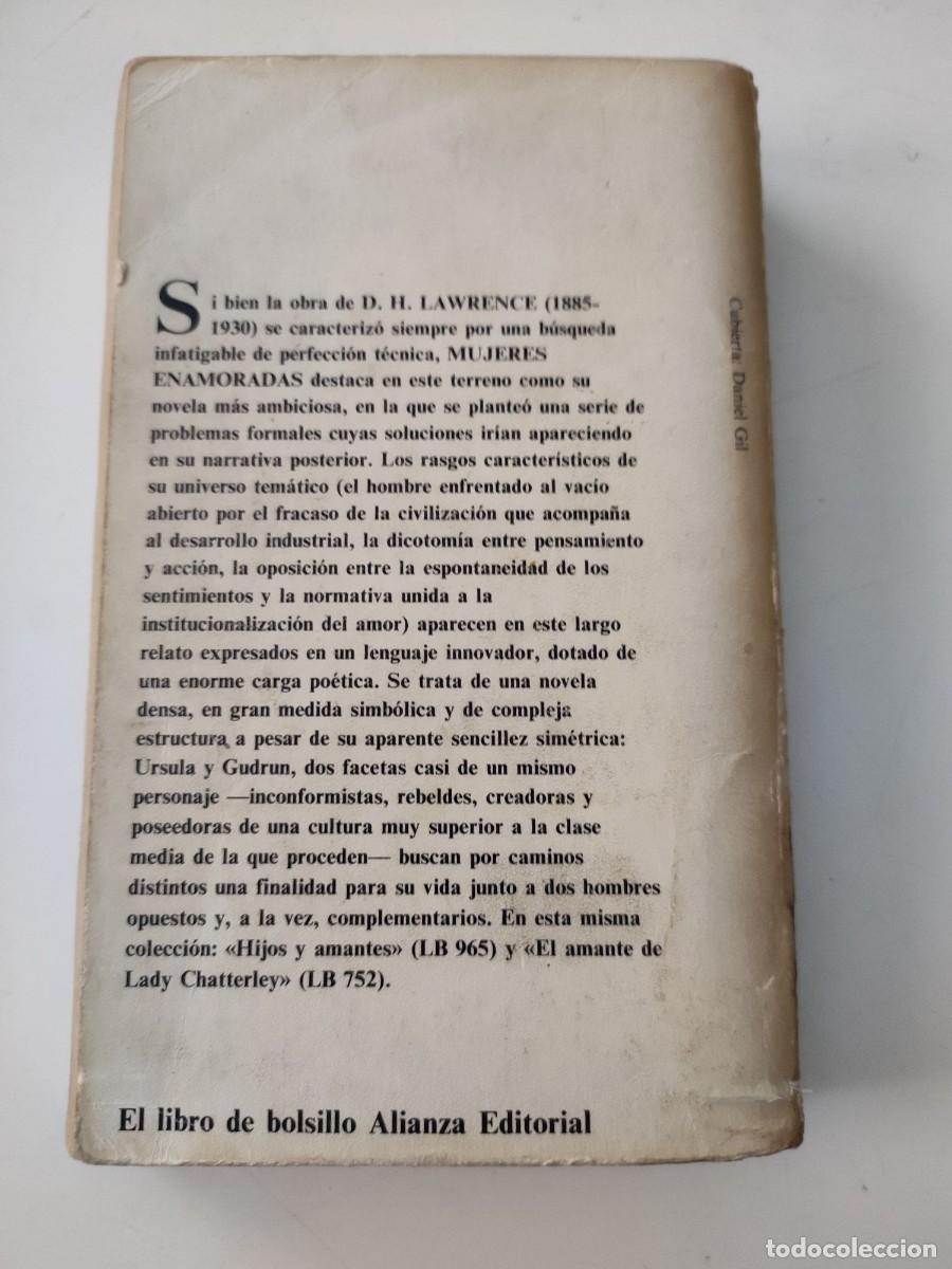 Libros de segunda mano: Mujeres enamoradas. D. H. Lawrence. Alianza. - Foto 2
